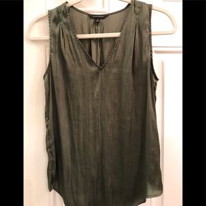 Banana Republic silk olive tank top